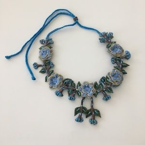 Embroidered choker