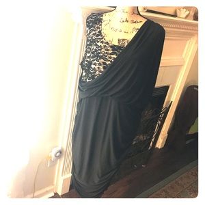 NWT Torrid Lace & Black Draped Dress