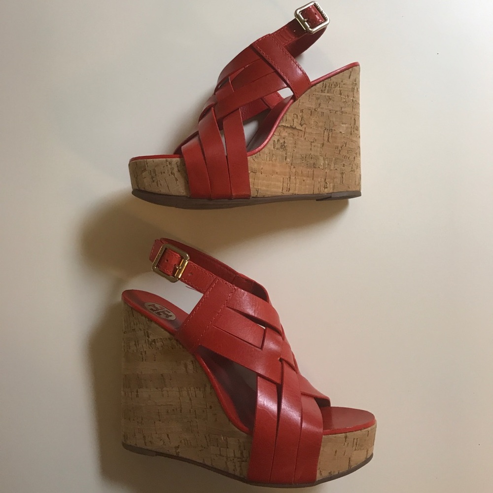 Tory Burch - Red Wedge Sandal