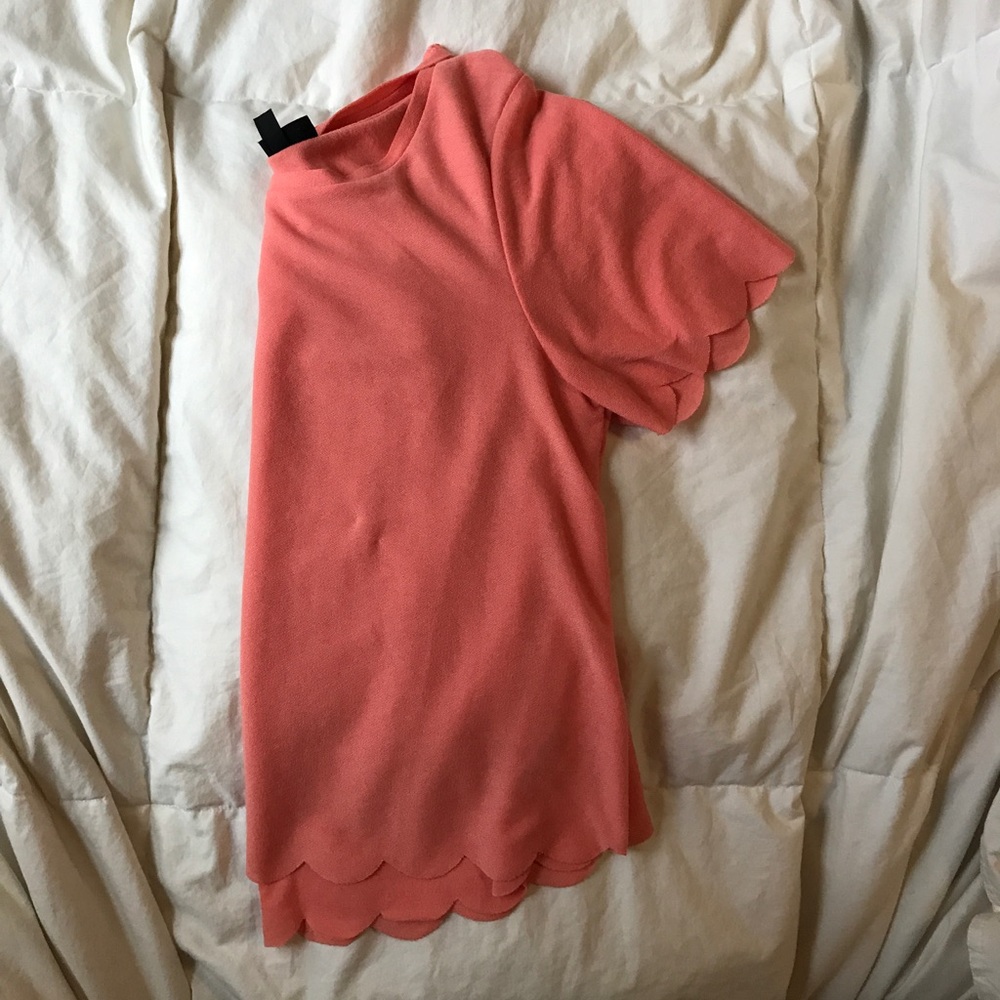 Pink Scalloped Shirt - Topshop