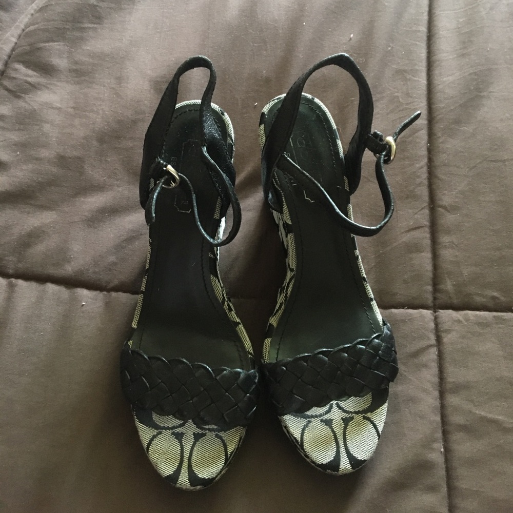 Black Coach wedges....