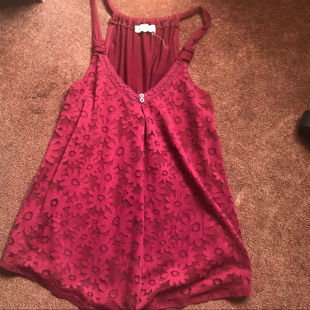 Maroon tank top | size Small