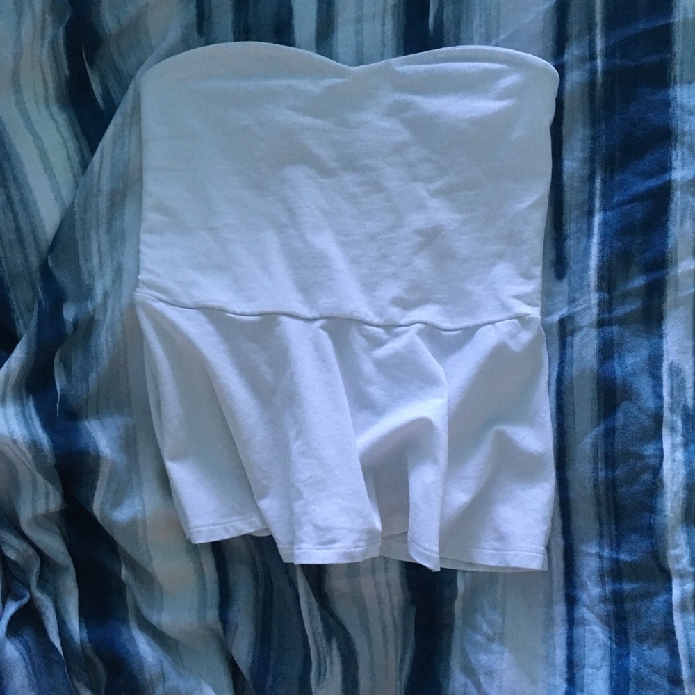 Express Sweetheart Peplum Tube Top
