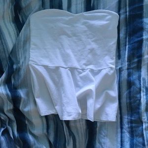 Express Sweetheart Peplum Tube Top