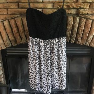 Floral Black Dress
