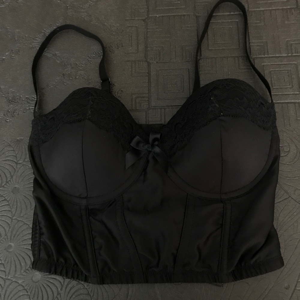 Black Guess Crop Lingerie Top / Bra