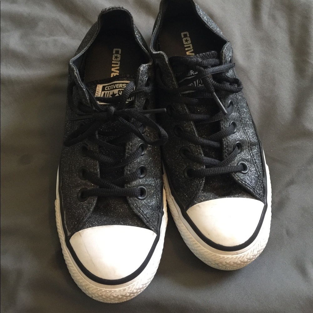 Black Sparkle Converse. Size 7.