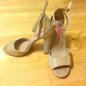 Gold Betsey Johnson Heels