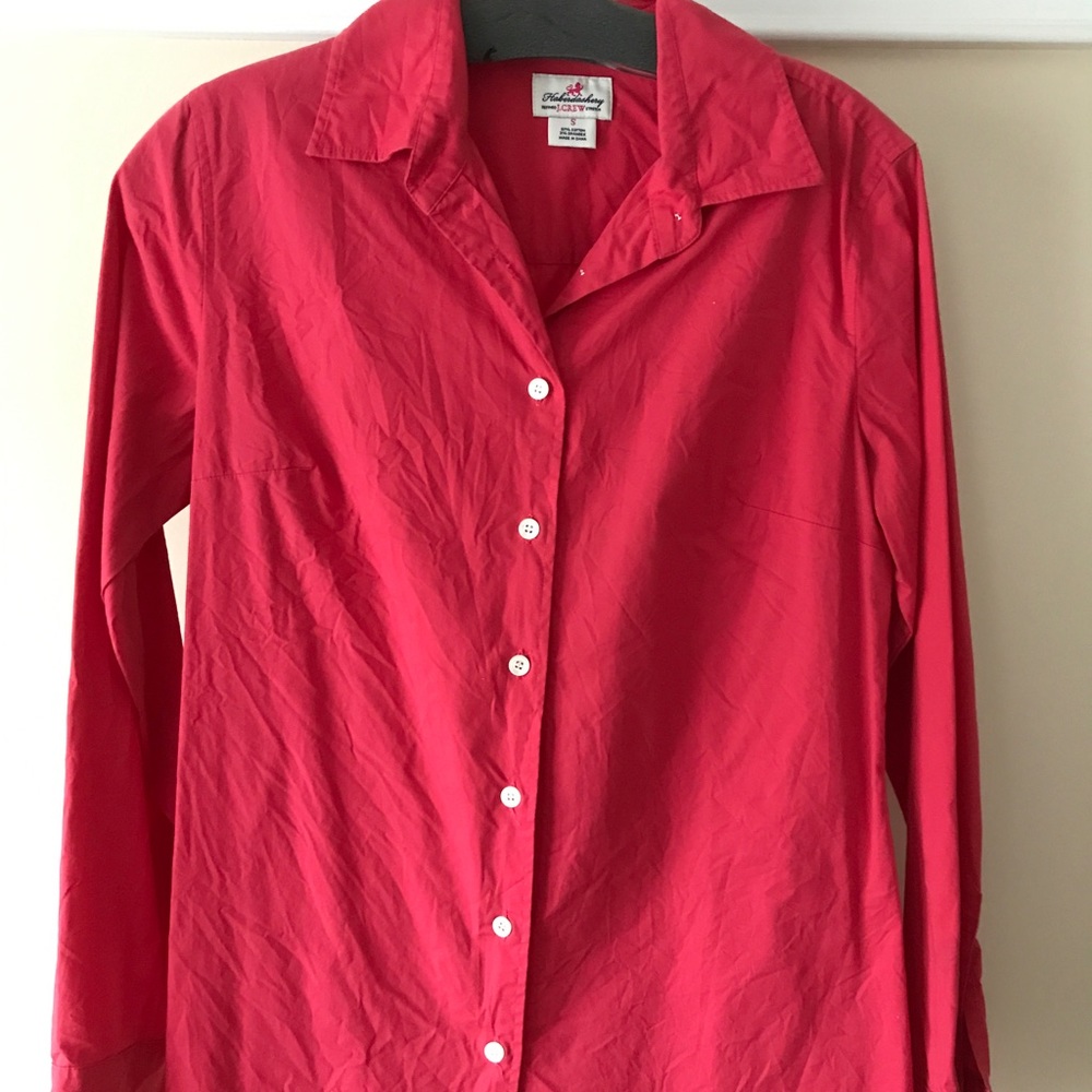 Coral red jcrew button down s