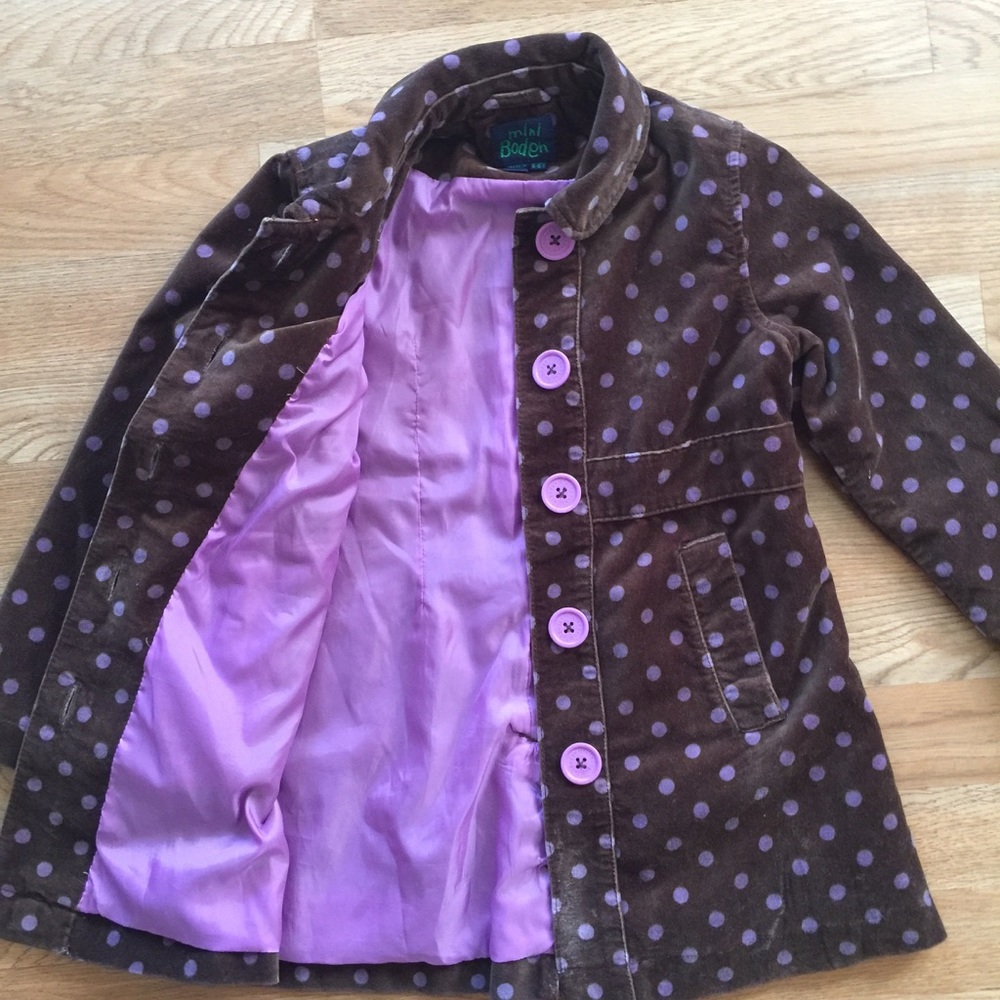 Mini Boden Velour Coat - Picture 6 of 6