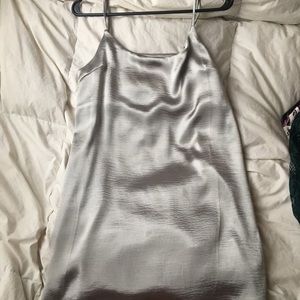 Silver mini dress