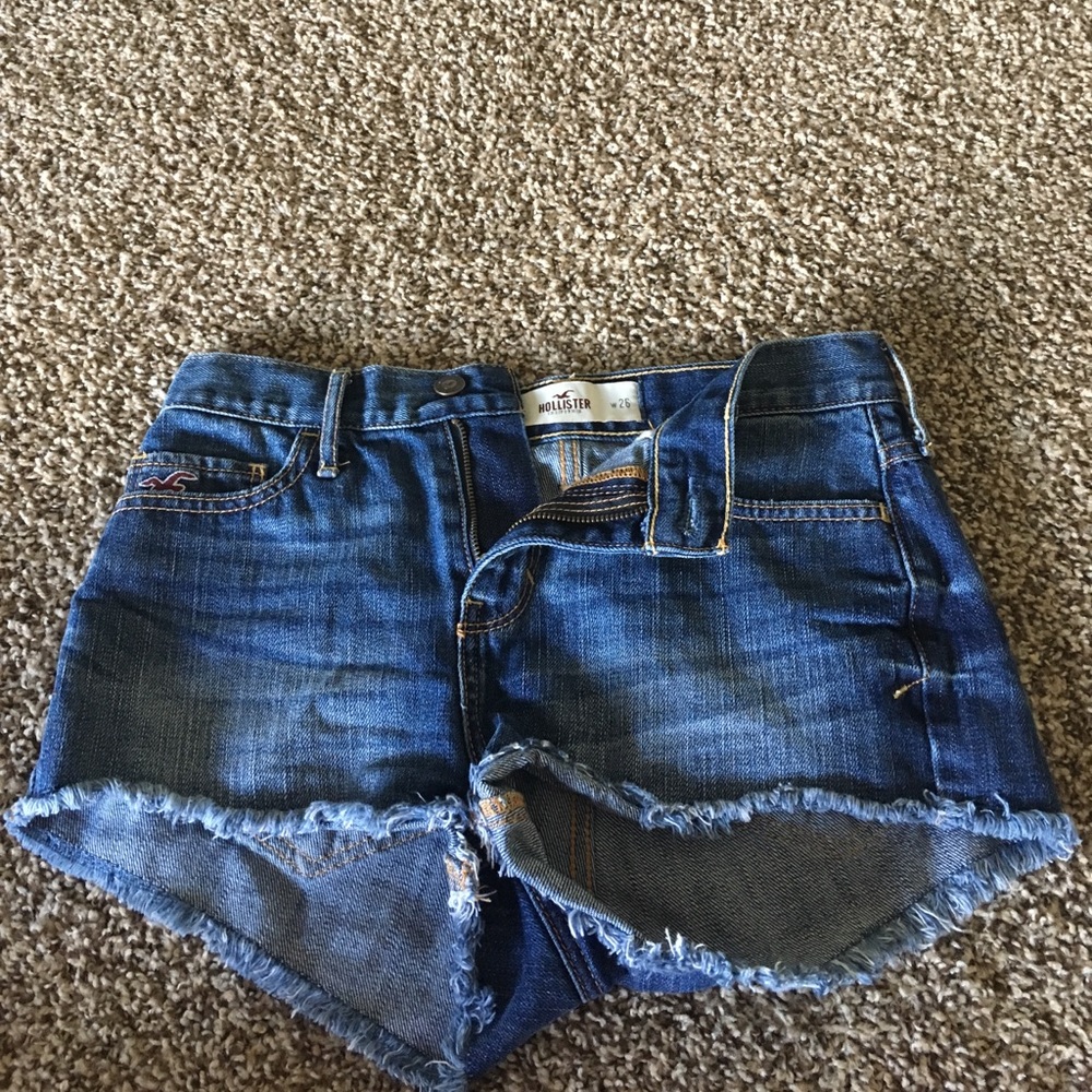 High waisted jean shorts