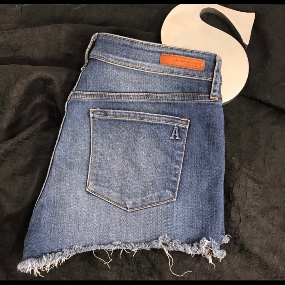 Articles of Society denim cut-off shorts