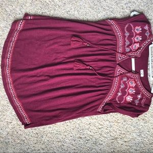 Burgundy Hollister Small Top