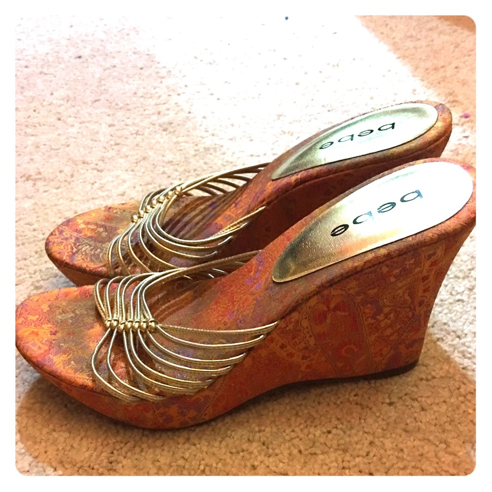 BEBE Wedge Sandals