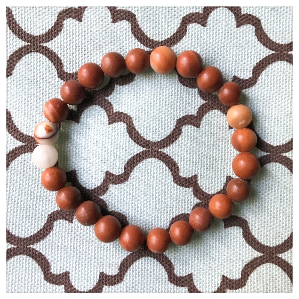 ⭐️ Brown Ceramic Beaded Stretch Bracelet ⭐️