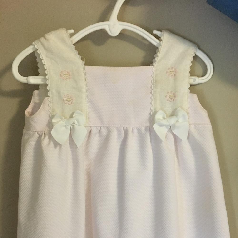 Baby girl cotton pique dress size 6mo