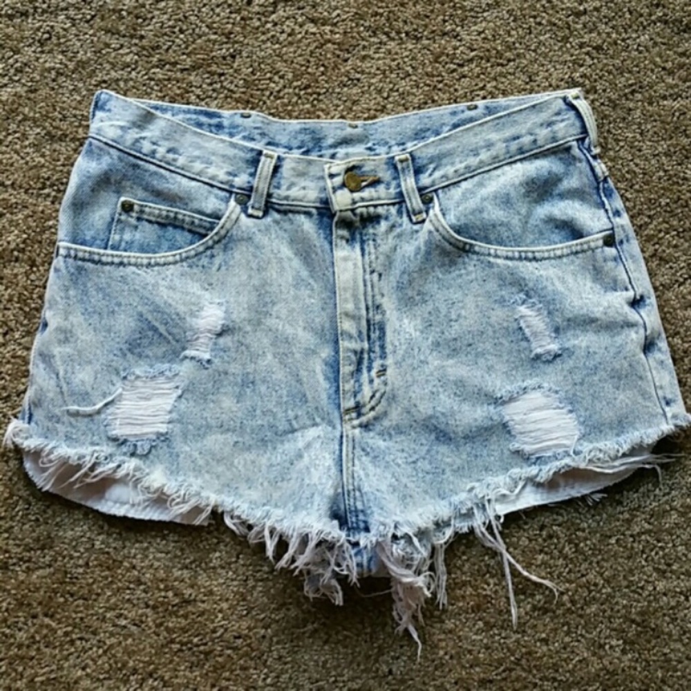 Lee Distressed High Waisted Shorts