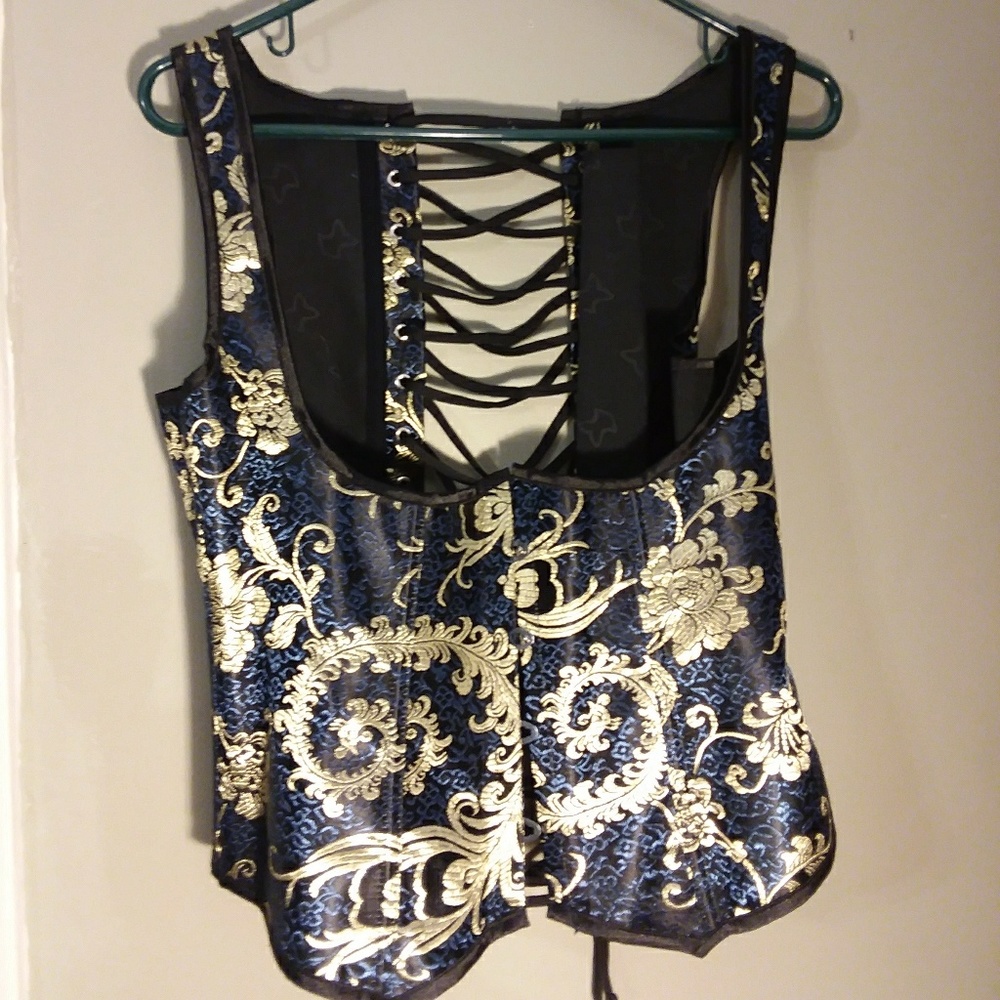 Brocade corset.