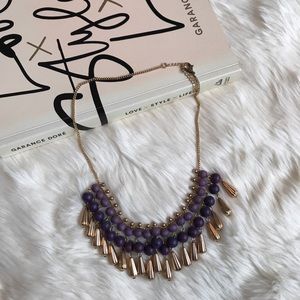 Purple statement necklace