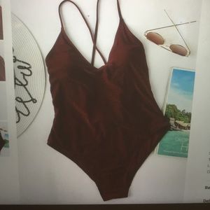 Burgundy one peice