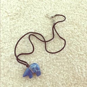 Elephant stone necklace