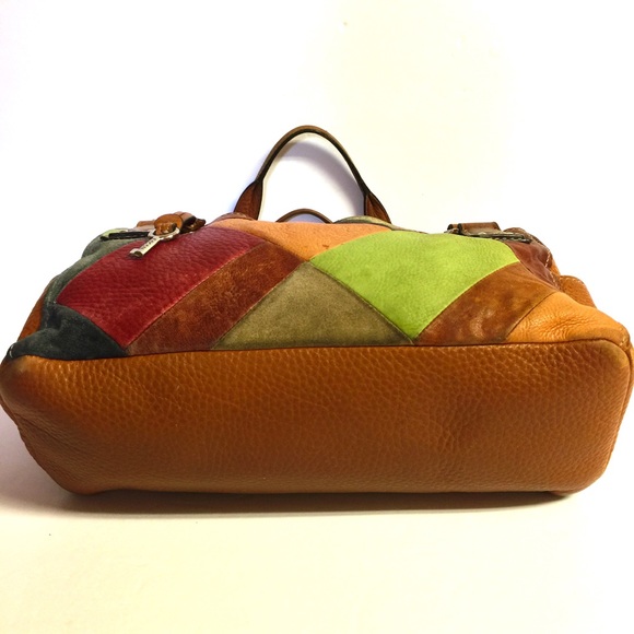 29 Fossil Blackburn Patchwork Leather Satchel Bag - Picture 6 of 8