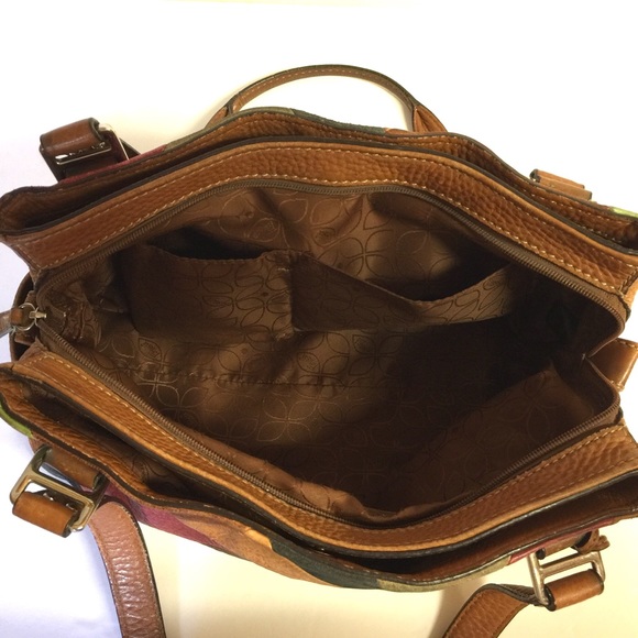 29 Fossil Blackburn Patchwork Leather Satchel Bag - Picture 8 of 8