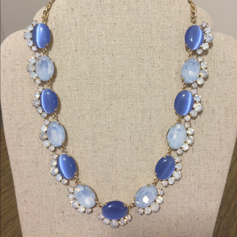 Blue sparkle adjustable statement necklace.