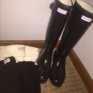 Tall black Hunter boots