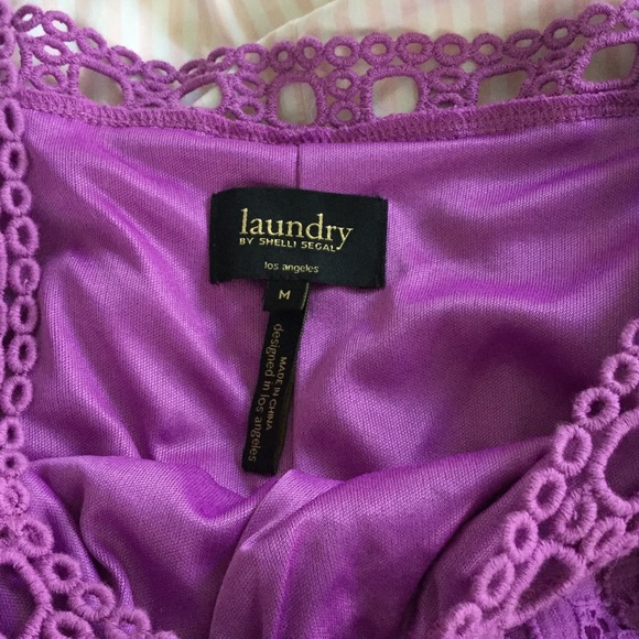 Purple lace dress, Laundry, M - Picture 3 of 6