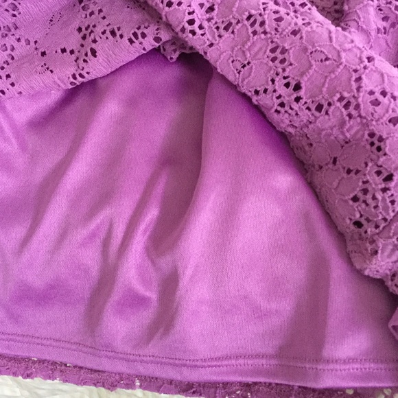 Purple lace dress, Laundry, M - Picture 5 of 6