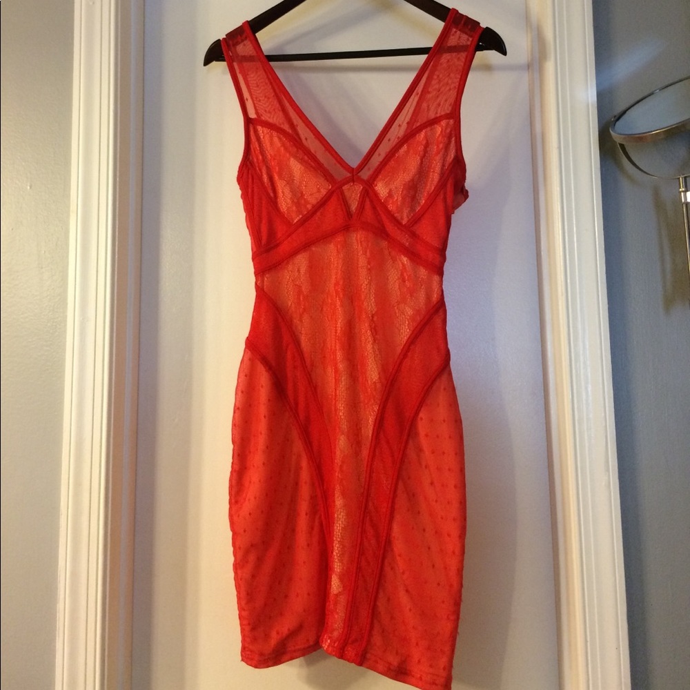 Sexy red lace dress!!