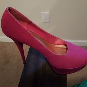 Fuschia heels