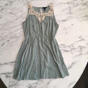 Mint lace-top dress