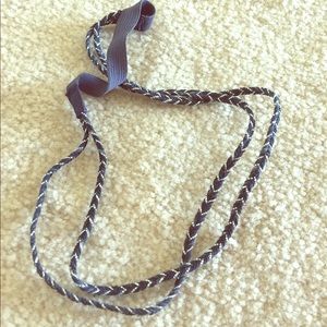 Elastic blue and silver headband