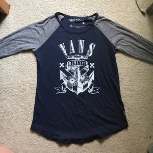 Never worn Vans anchor baseball tee