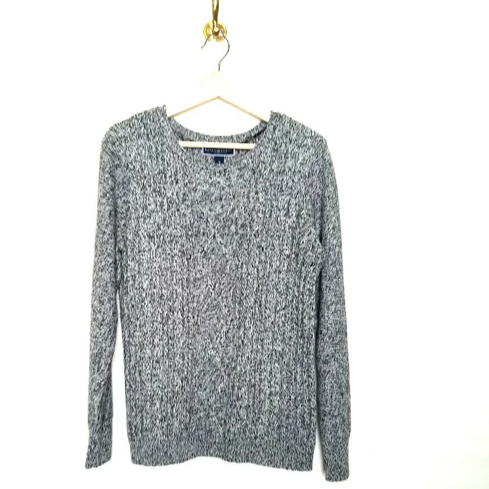 Karen Scott Grey Knit Sweater