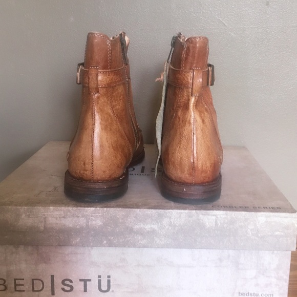 BED STU Organic Stag Tan Leather Boots Free People - Picture 5 of 8