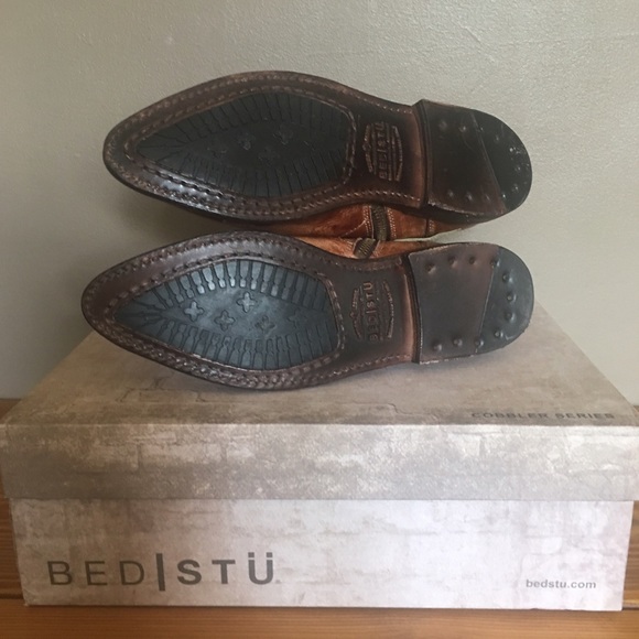 BED STU Organic Stag Tan Leather Boots Free People - Picture 7 of 8