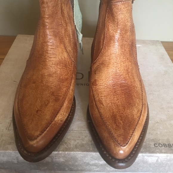 BED STU Organic Stag Tan Leather Boots Free People - Picture 6 of 8