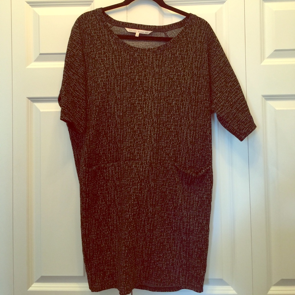 Rachel Roy black shift dress XS