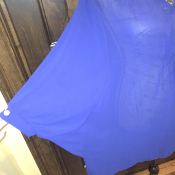 SALE 🛎Royal Blue Sheer Tunic - Picture 2 of 7