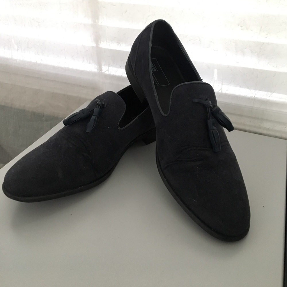 ASOS Navy Blue Suede Loafers