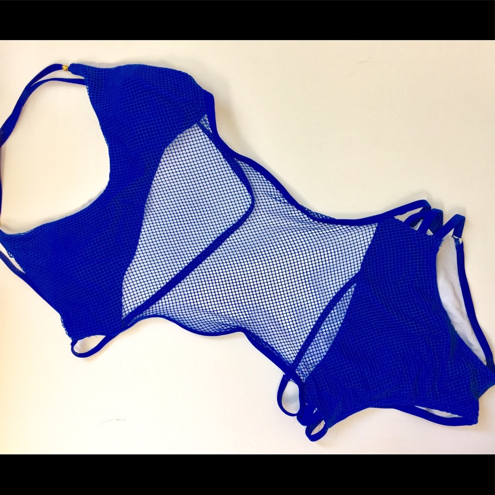 Blue swimming suite one piece sw258 - Picture 2 of 3