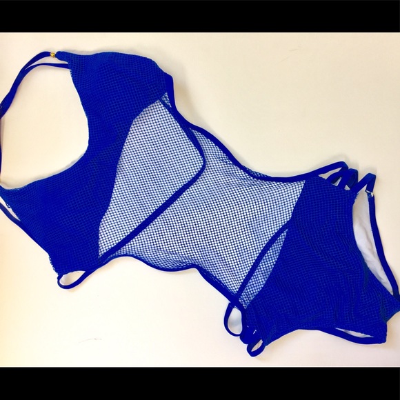 Blue swimming suite one piece sw258 - Picture 2 of 3