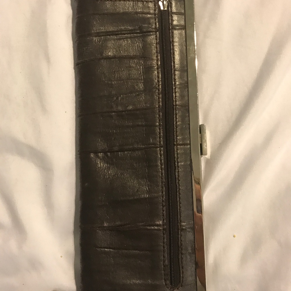 Grey wallet clutch great like new