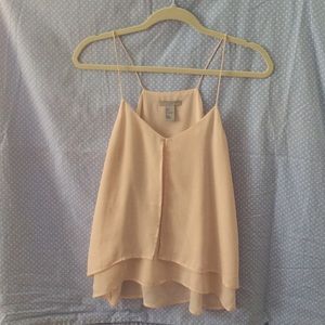 H & M light pink chiffon top