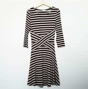 New York and Company Striped A Line Dress