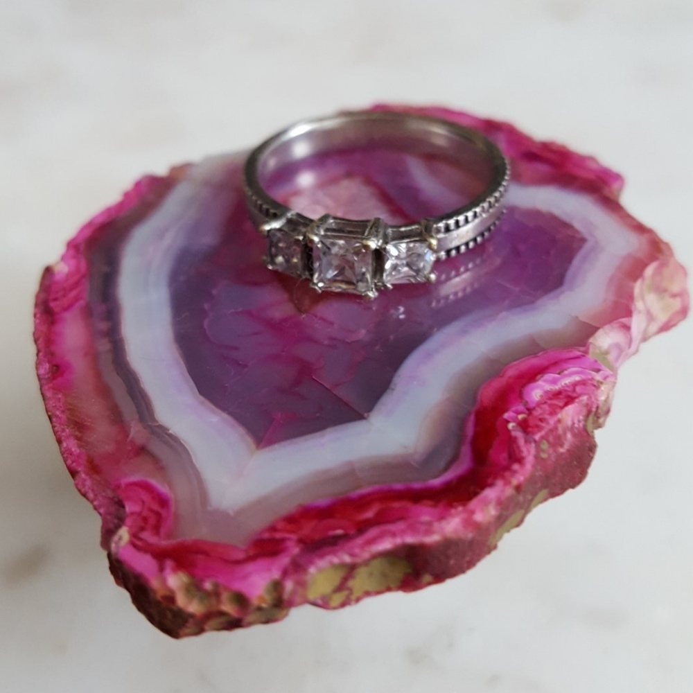 Silver rhinestone ring - Picture 3 of 5
